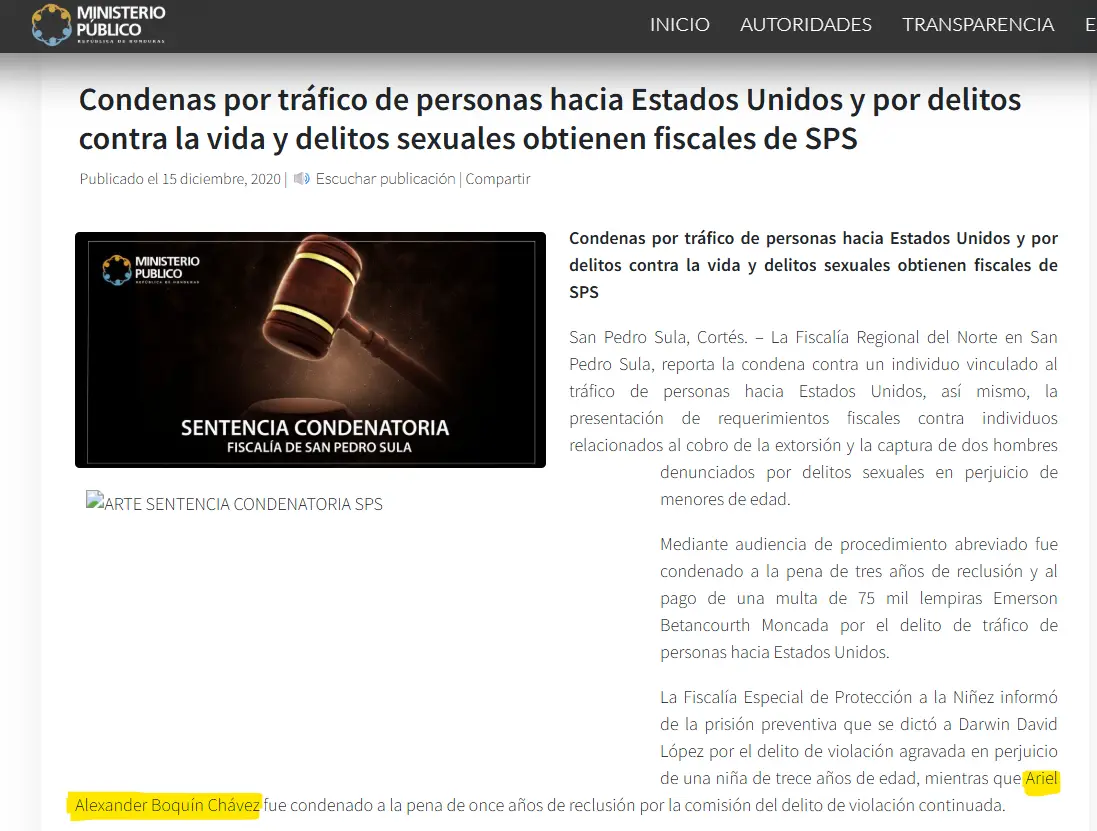 Ariel Alexander Boquín Chávez, alias 'Vegeta'