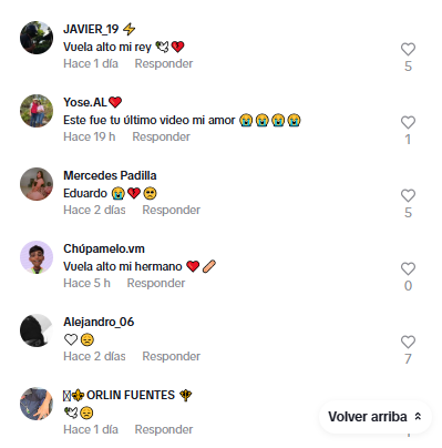 Mensajes sobre el joven que murió en Copán 