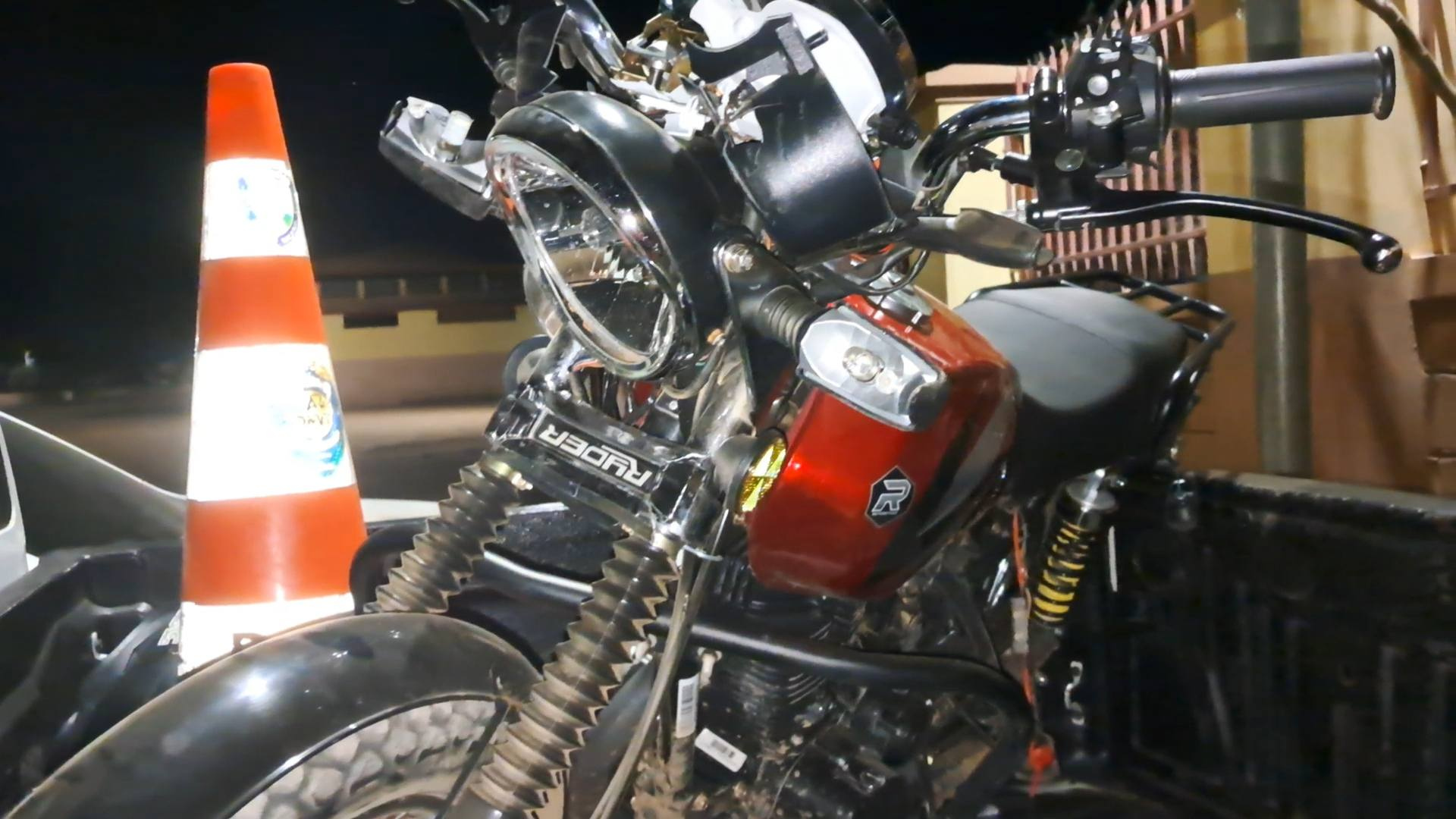 Moto del menor que murió en un accidente en Olancho 