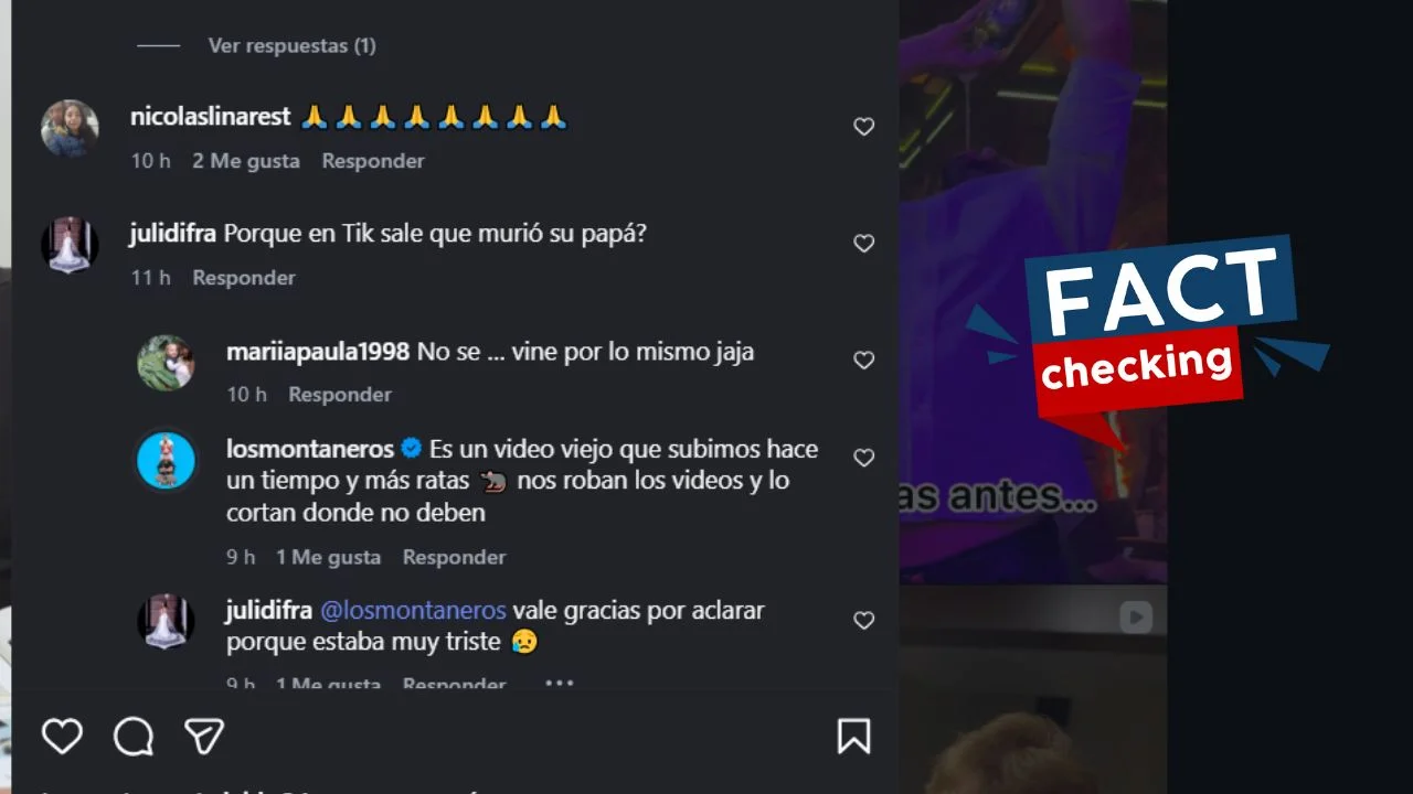 desmiente los rumores de la muerte del papá de Los Montañeros 
