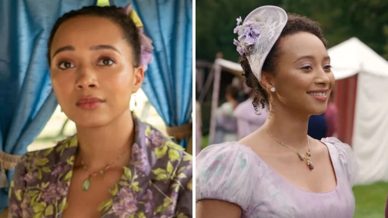 Collage de fotos de la señora Mondrichen bridgerton