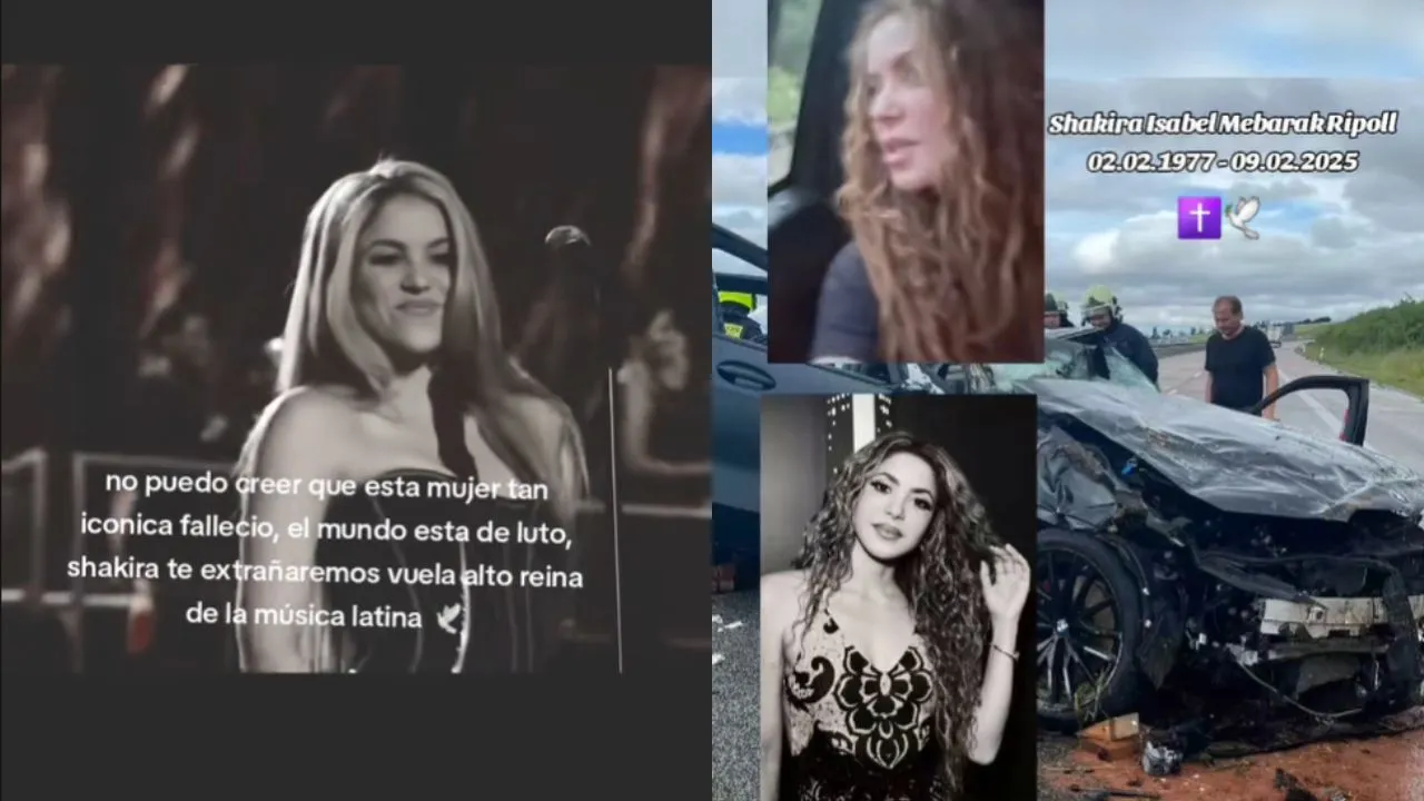 Publicaciones de TikTok que aseguran que Shakira murió.