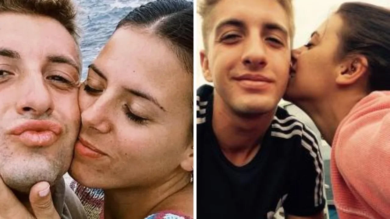 Collage de fotos de Xisco Quesada junto a su esposa