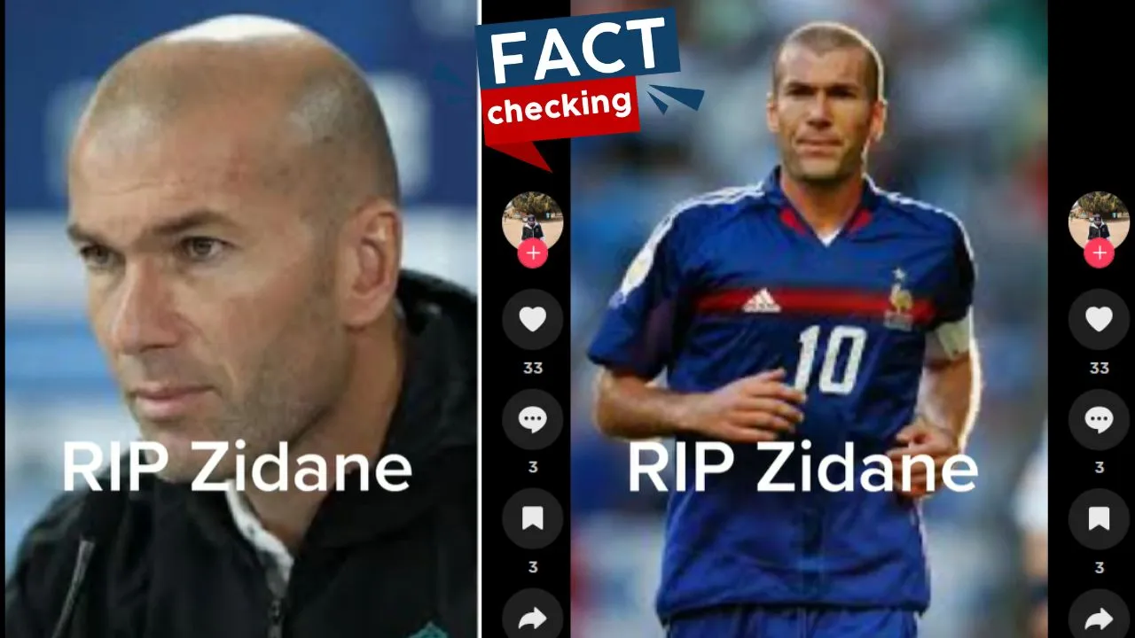 Videos de TikTok asegurando que Zinedine Zidane murió