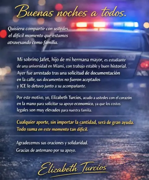 Foto del hondureño al que ICE detiene