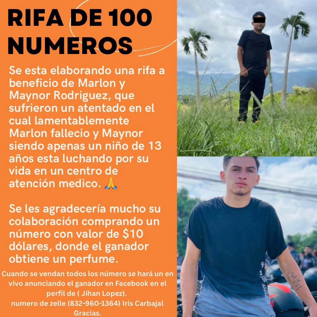 Foto de uno de los hombres asesinados en Yoro y de su hermanito herido