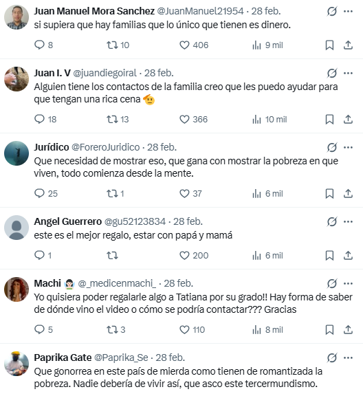 Comentarios sobre los padres que celebran la graduación de su hija con pedazo de pastel