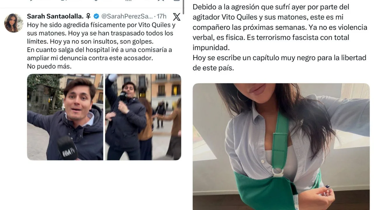 Foto de la denucia de Sarah Santaolalla en contra de Vito Quiles 