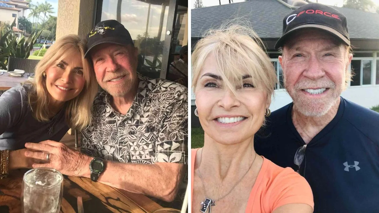 Collage de fotos de Gena O’Kelley, esposa de Chuck Norris