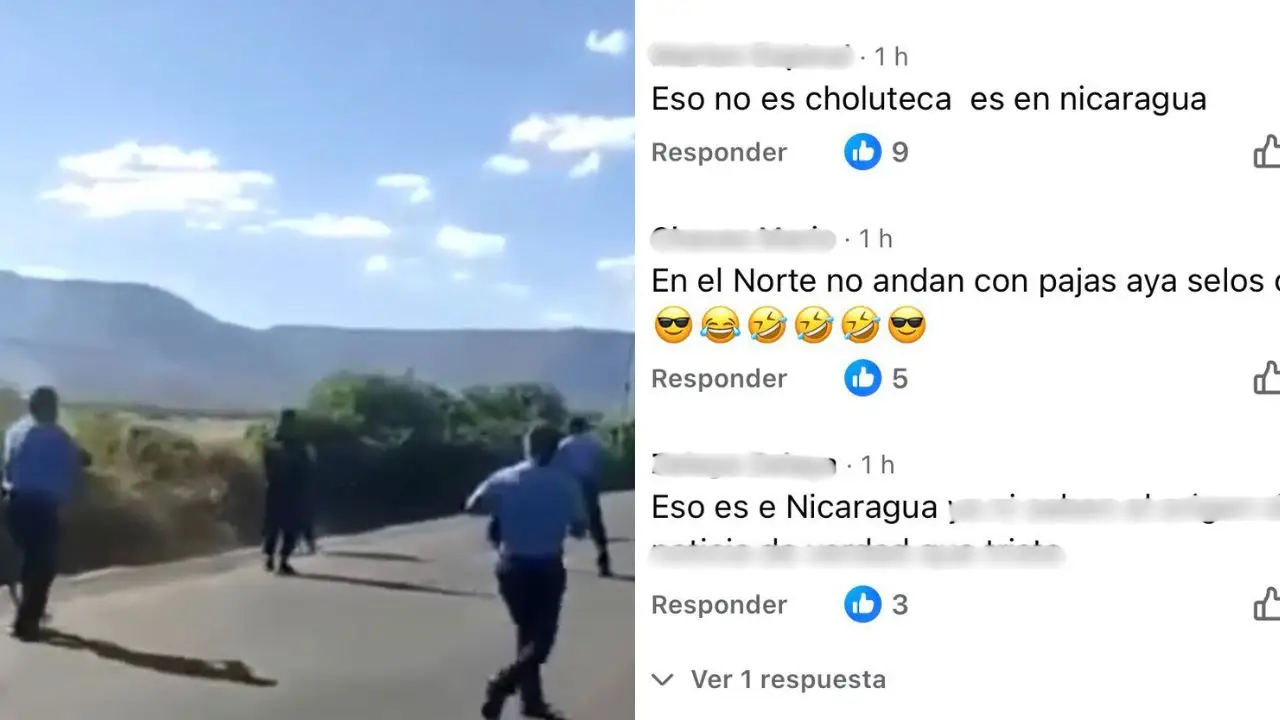 hombre enfrenta polícias