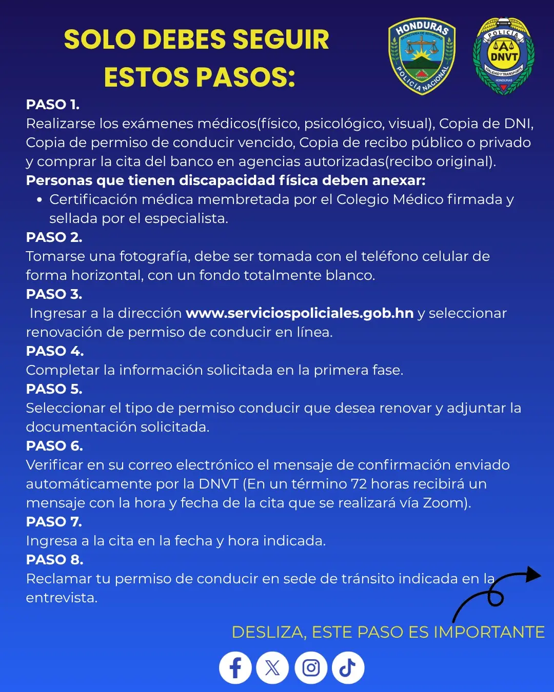 pagina con instrucciones sobre como solicitar la licencia en línea