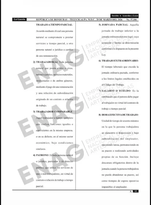 empleo parcial Honduras