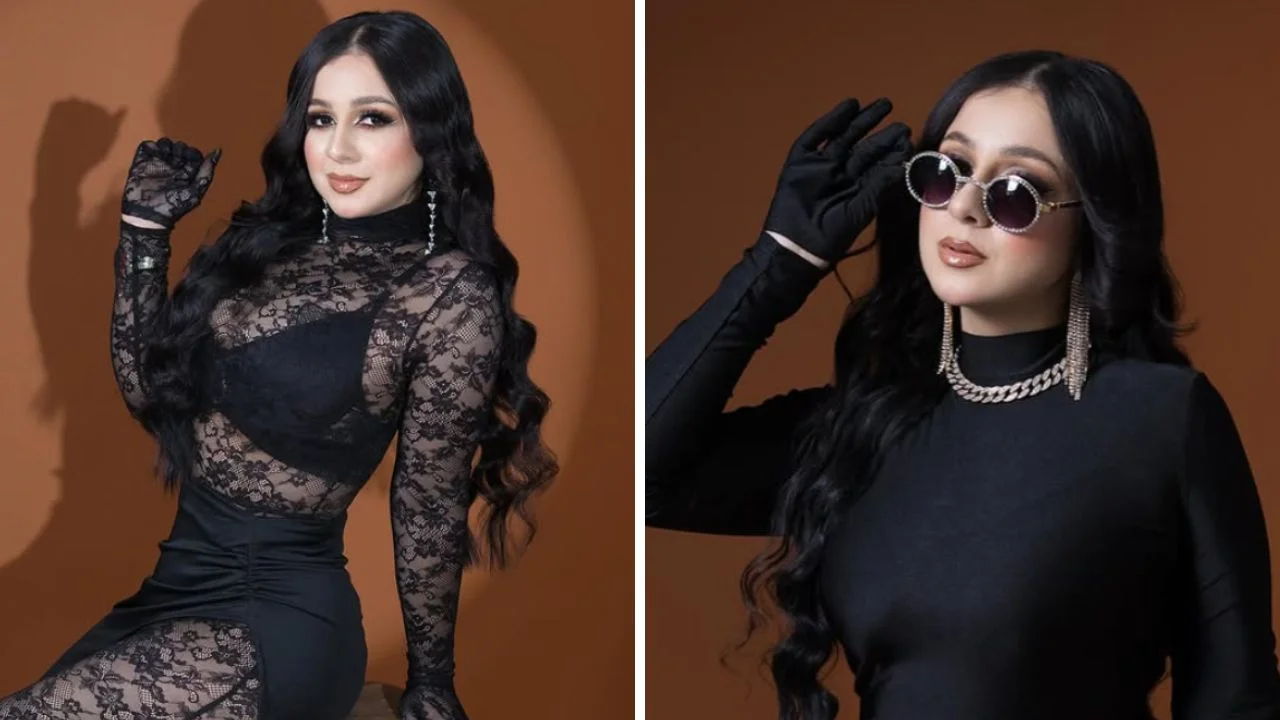 Collage de fotos de Yara Ochoa, esposa del Compa Camarón