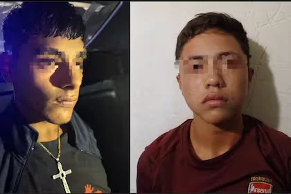 Collage de fotos de los culpables del homicidio de Kim Gómez