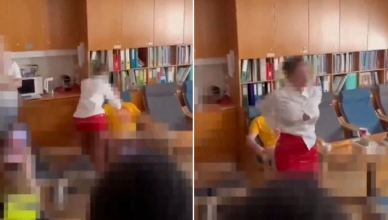 Bailarina en el aula de clases.