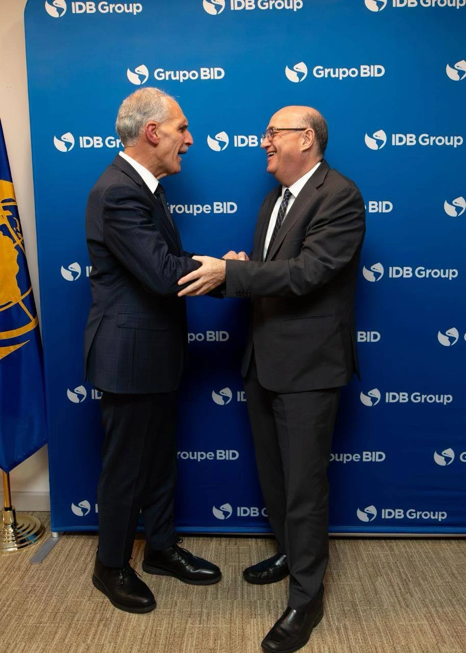 Presidente Nasry Asfura y Ilan Goldfajn, presidente del BID.