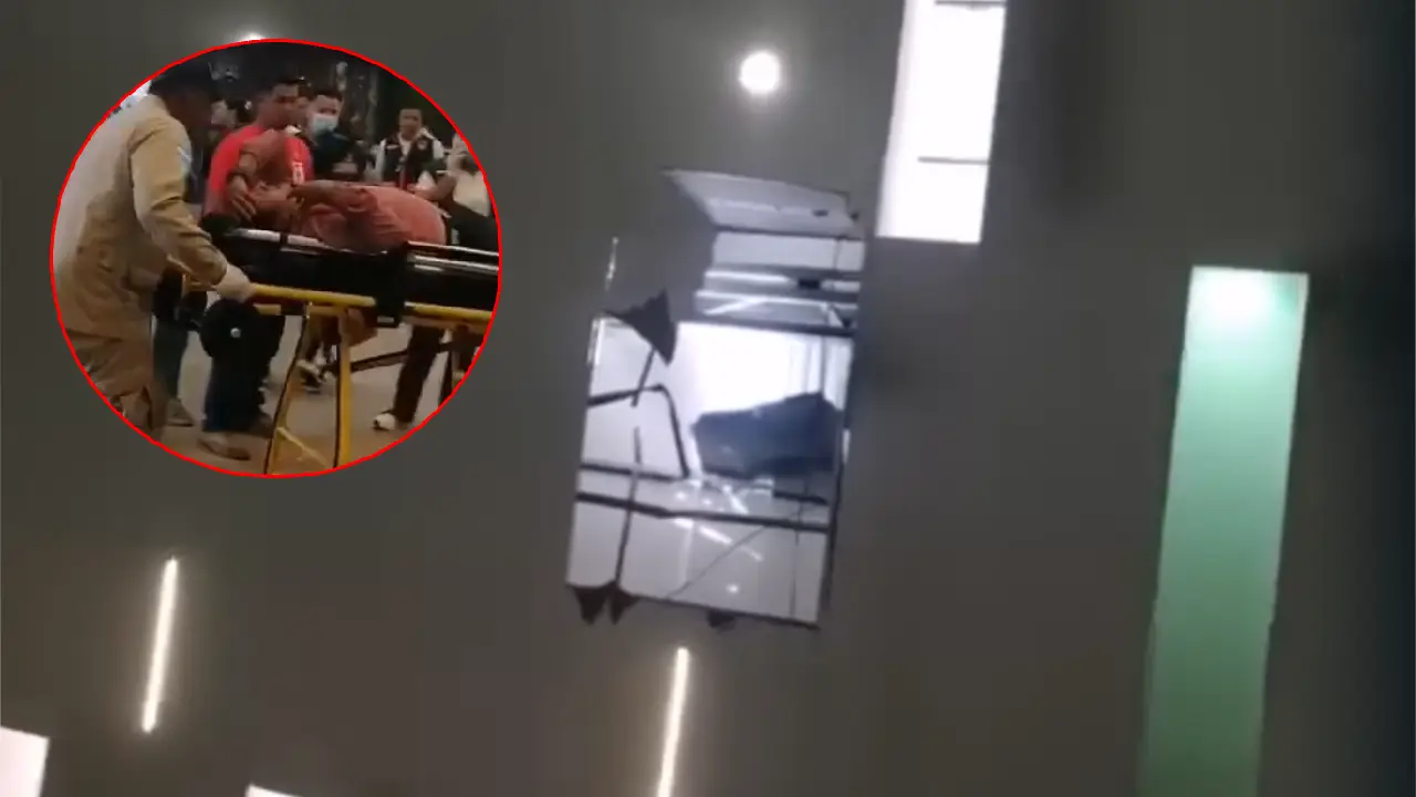 VIDEO: Hombre cae 15 metros mientras trabajaba en mall de Choluteca Imagen de VIDEO: Hombre cae 15 metros mientras trabajaba en mall de Choluteca