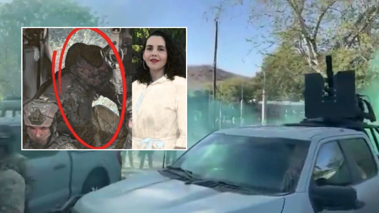 Foto del operativo en donde supuestamente fue detenido la hija del Mayo 