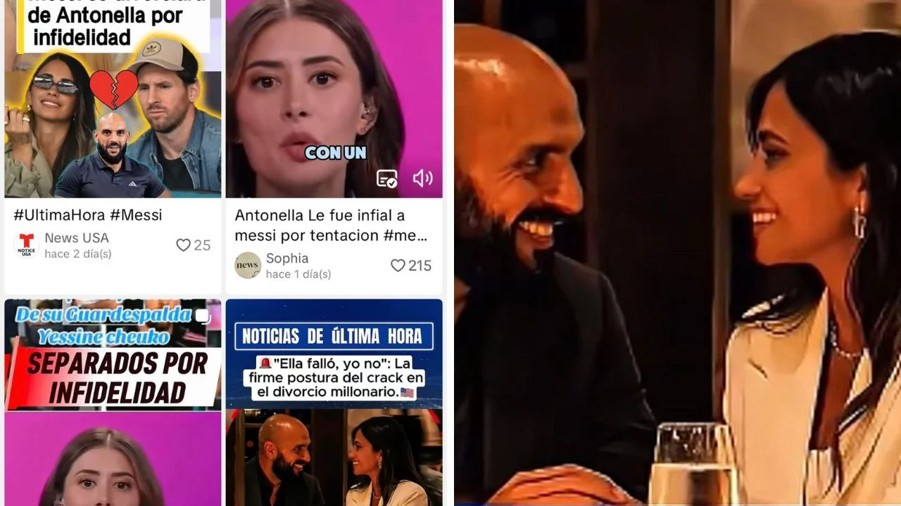 Foto de los videos virales en TikTok (creados con inteligencia artificial) alegan una infidelidad de Antonella y la separación de Messi; sin embargo, carecen de fundamento. Por ahora, la pareja continúa estable en redes, compartiendo momentos de felicidad juntos. 