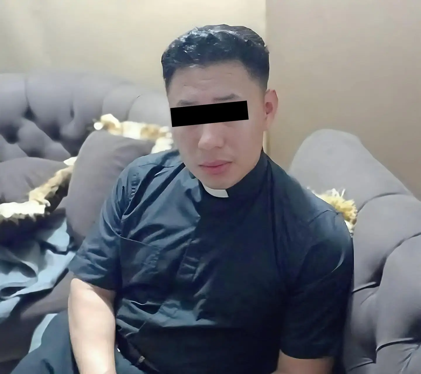Foto de la captura del sacerdote acusado de abuso en Lempira
