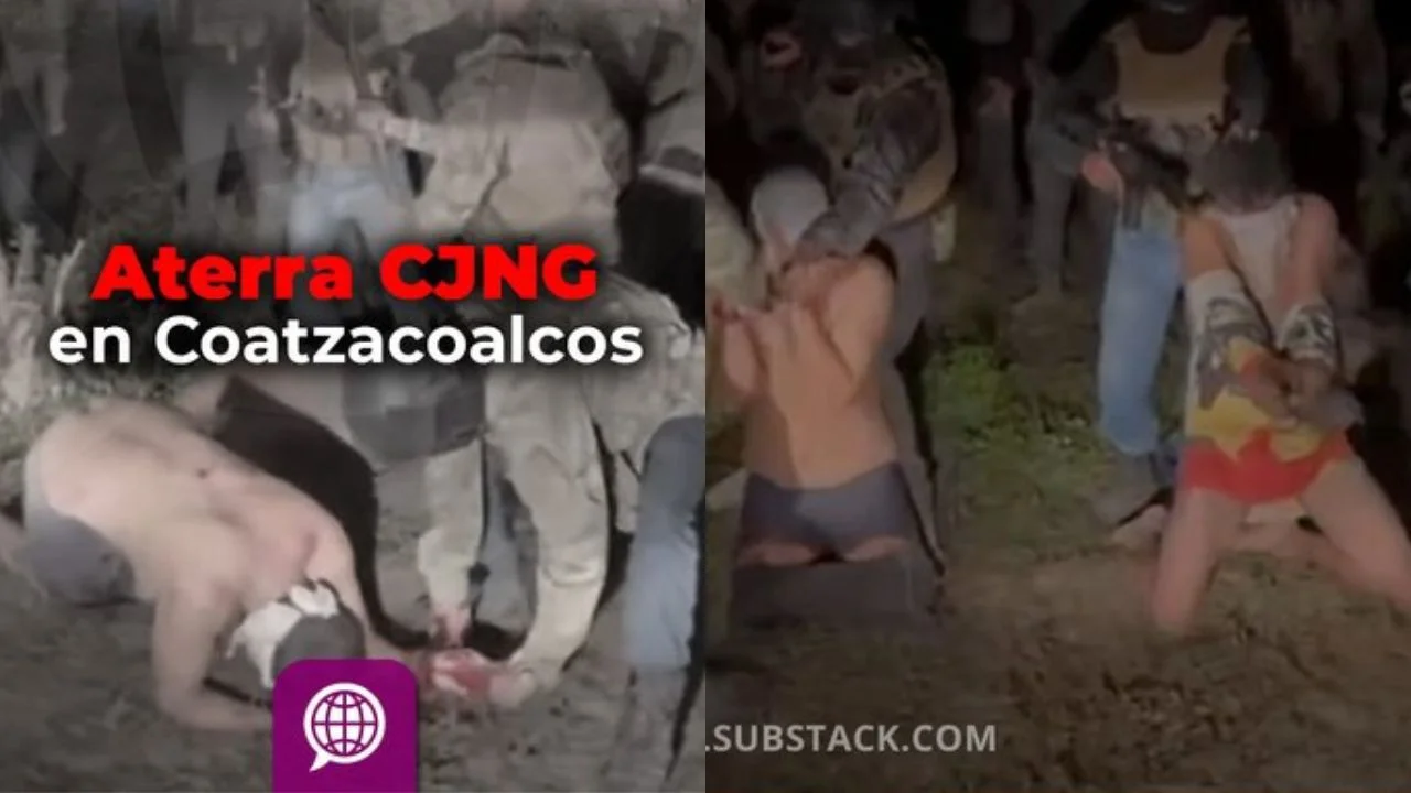 Imágenes del video del CJNG en Coatzacoalcos, Veracruz.