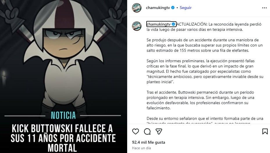 Kick Buttowski murió 