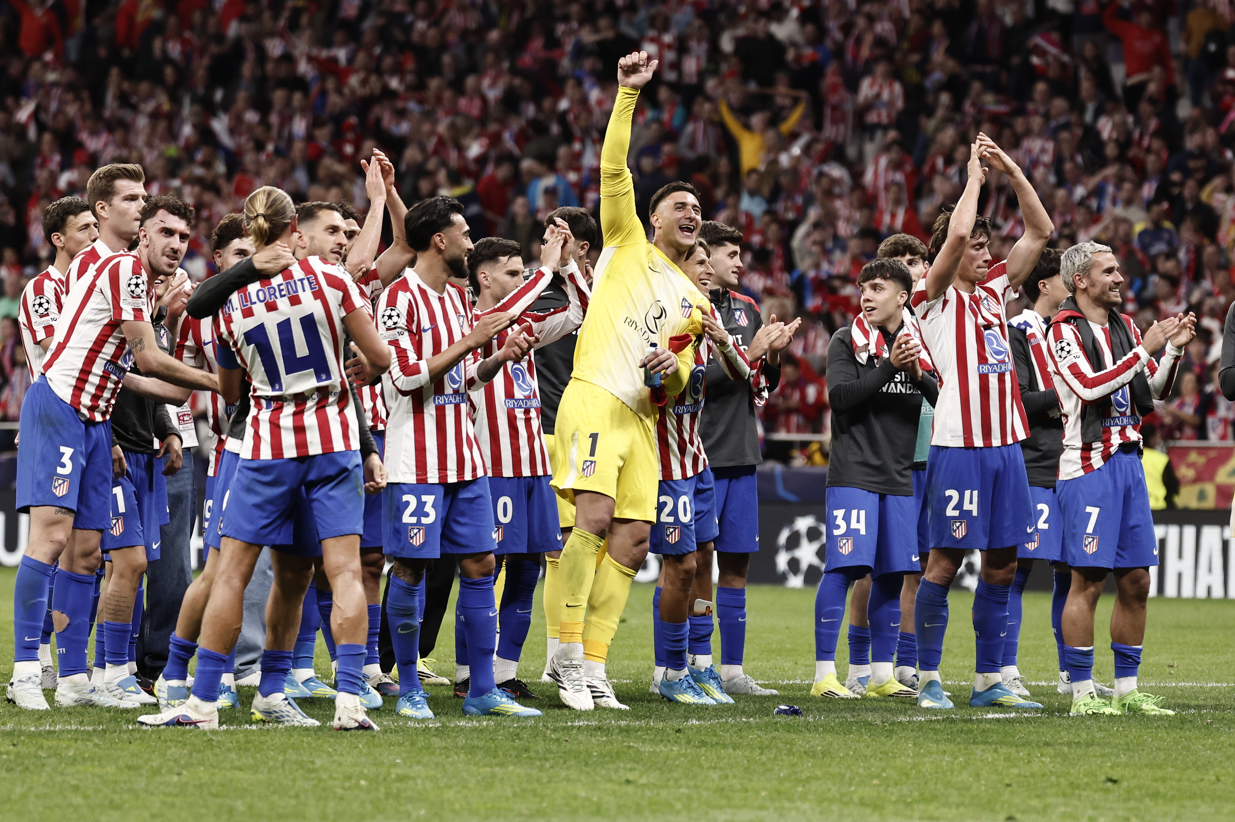 Jugadores del Atlético de Madrid.