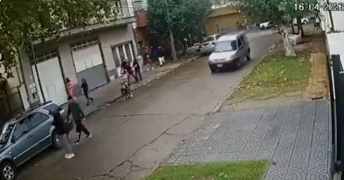 Imagen del momento de la agresión.