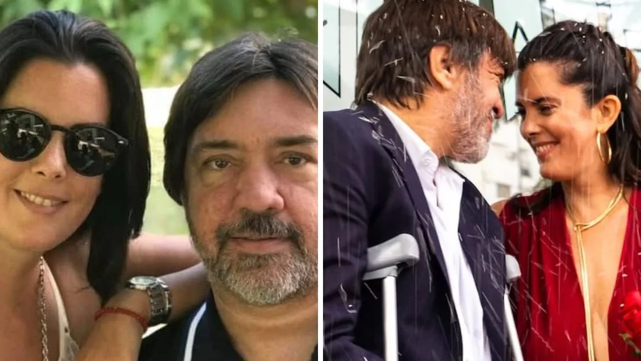 Collage de fotos de María Felicitas Ghigliotti y su esposo Alejandro Farrell