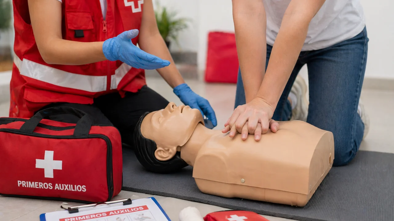 Persona explicando RCP