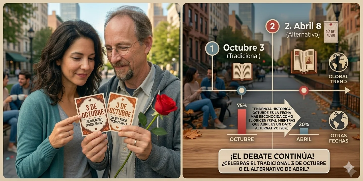 Foto alausiva a la celebración del Día del Novio, muchos dicen que es el 8 de abril, meinetras que otros dicen que es el 3 de octubre
