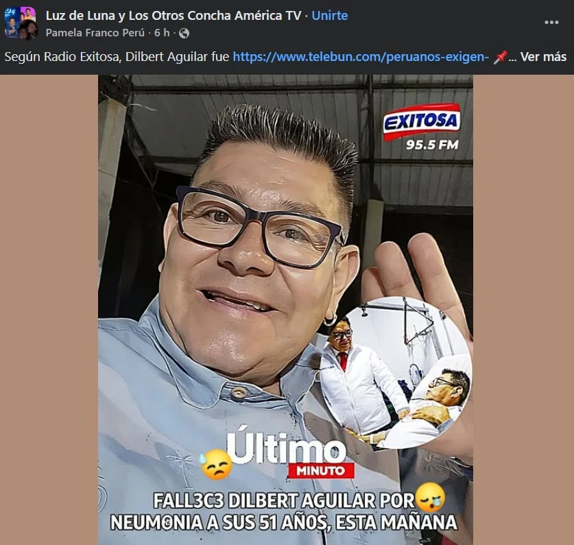 Fallece Dilbert Aguilar 