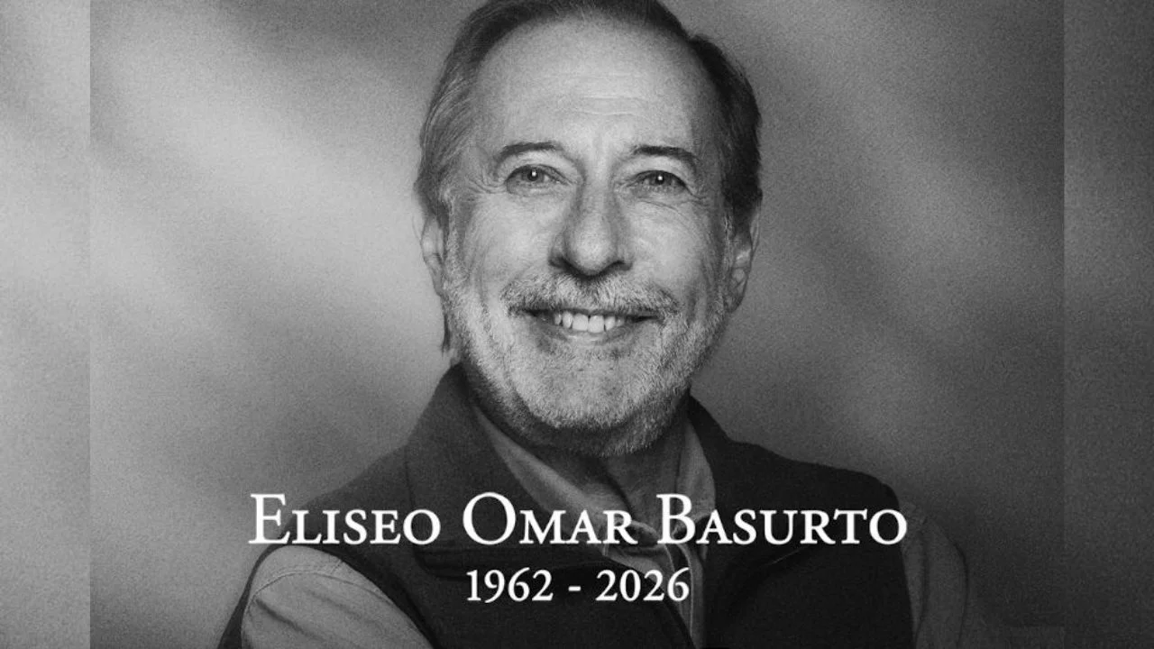 Poster de El Encargado con Eliseo Omar Basurto en blanco y negro.