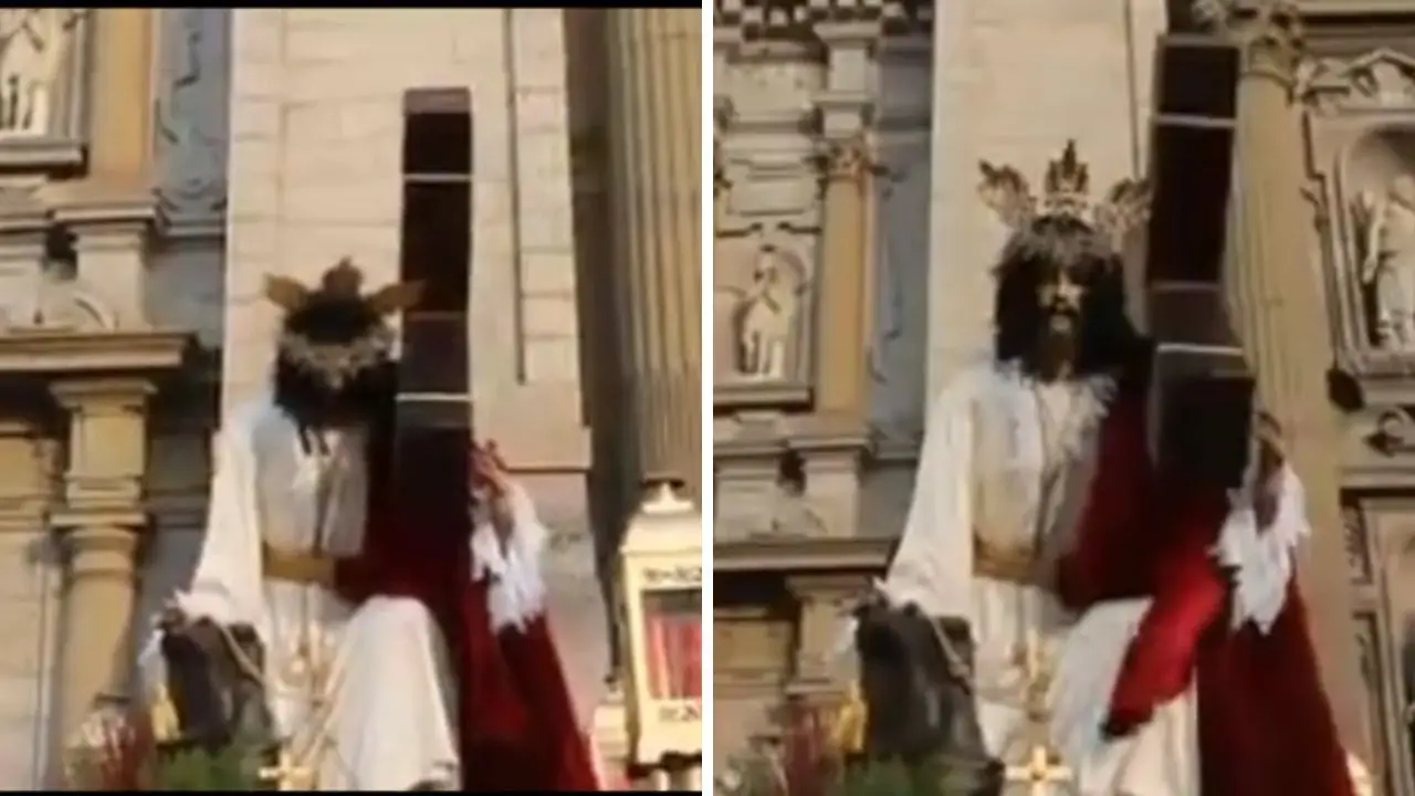 imagen de cristo se mueve