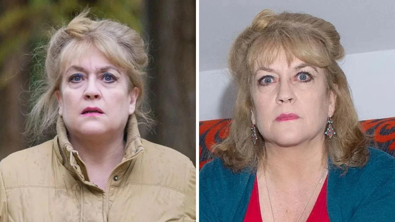 Collage de fotos de Flor Aguilar, viuda de José Luis López 