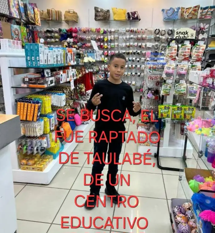 Foto del menor raptado en Taulabé, Comayagua