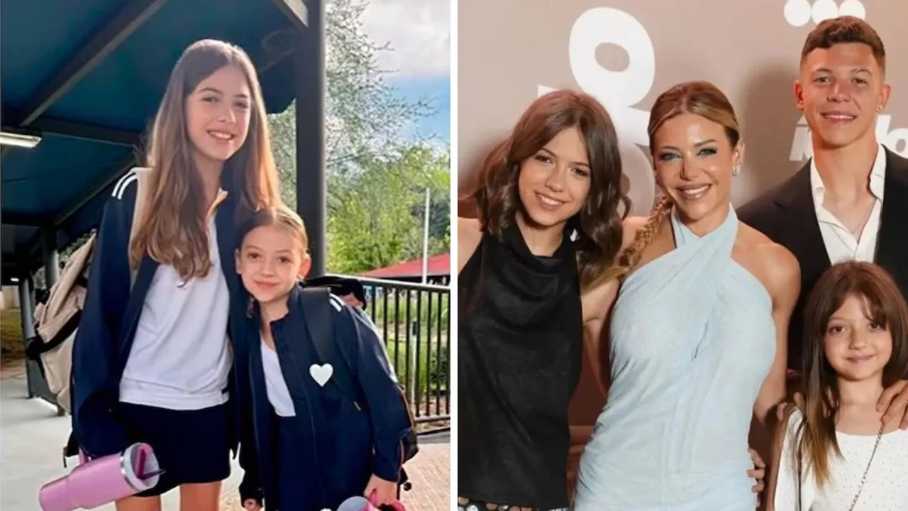 Collage de fotos de los hijos de Evangelina Anderson