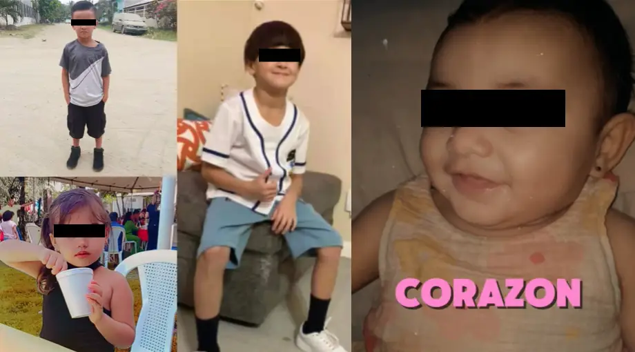 Ellos son los cuatro hijos de la joven asesinada en Puerto Cortés 