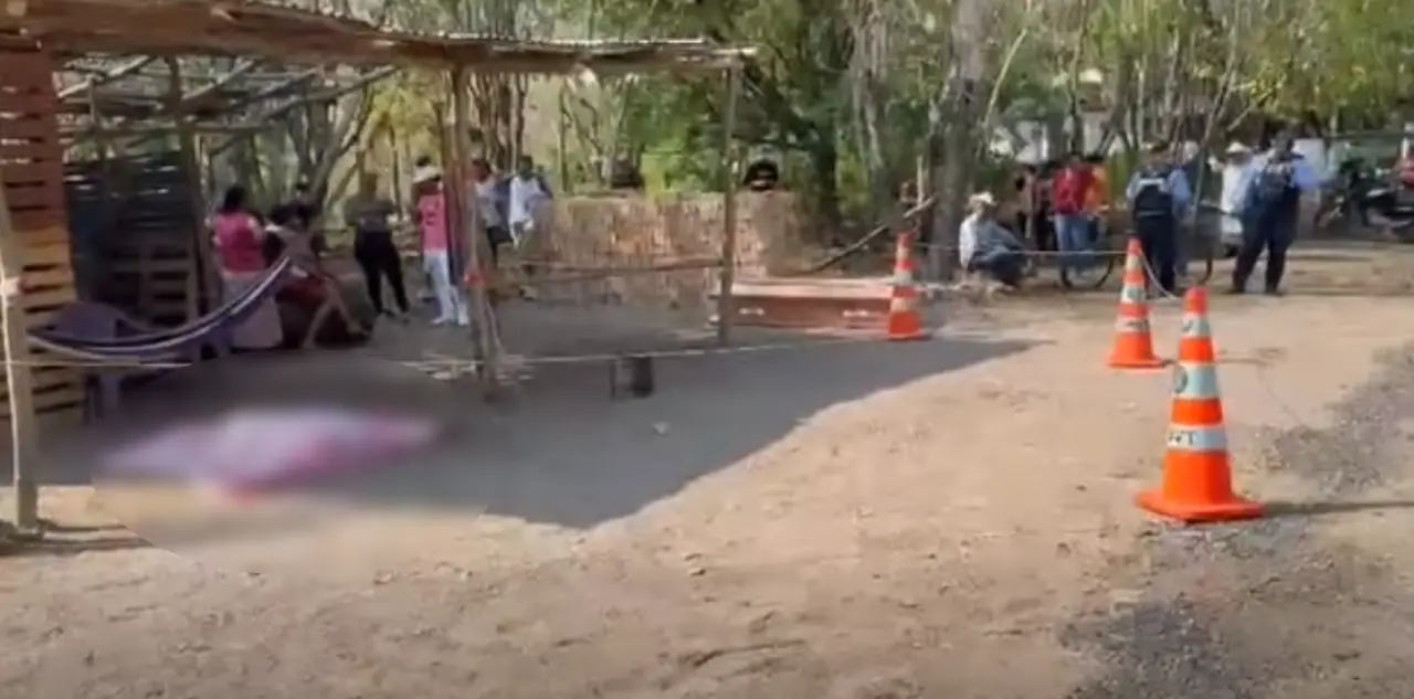 escena donde el hombre fue asesinado en La Venta, Francisco Morazán 