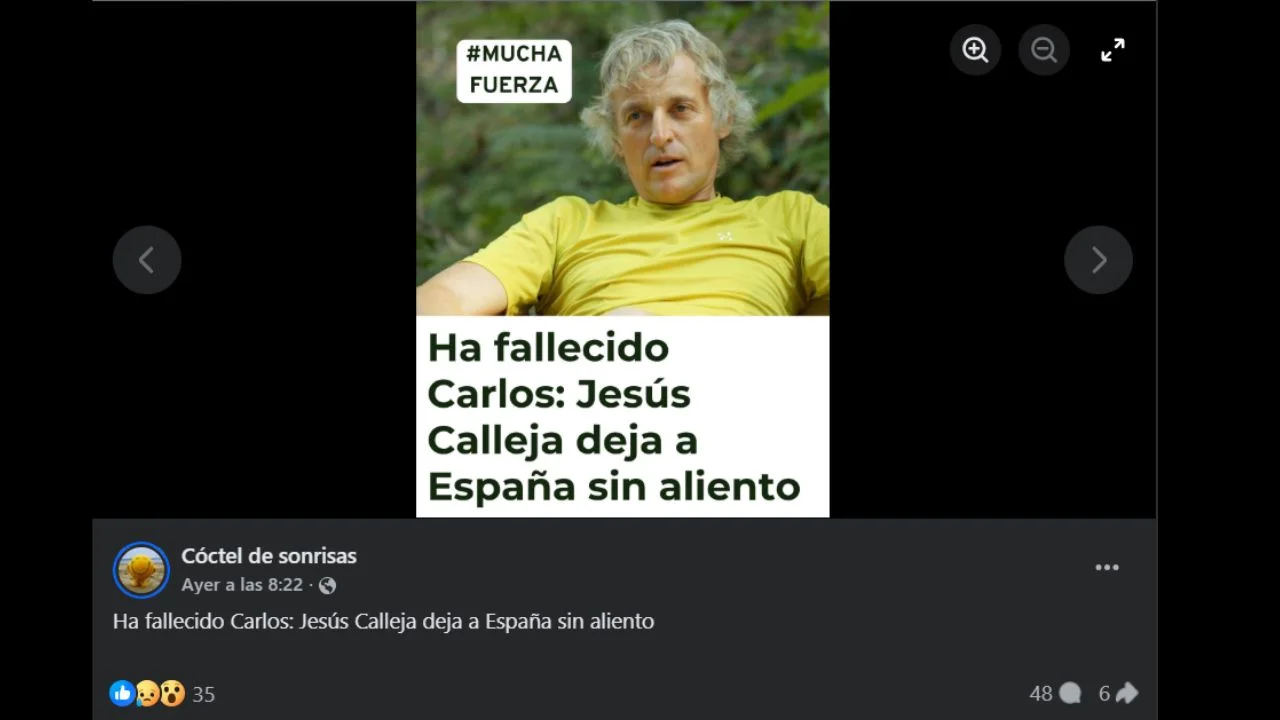 Jesús Calleja ha fallecido