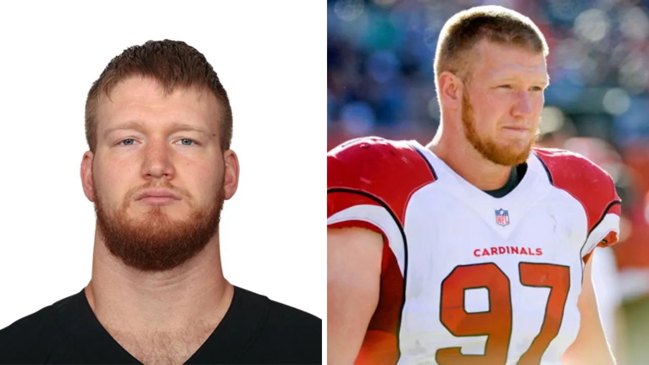 Collage de fotos de Josh Mauro, jugador de la NFL 