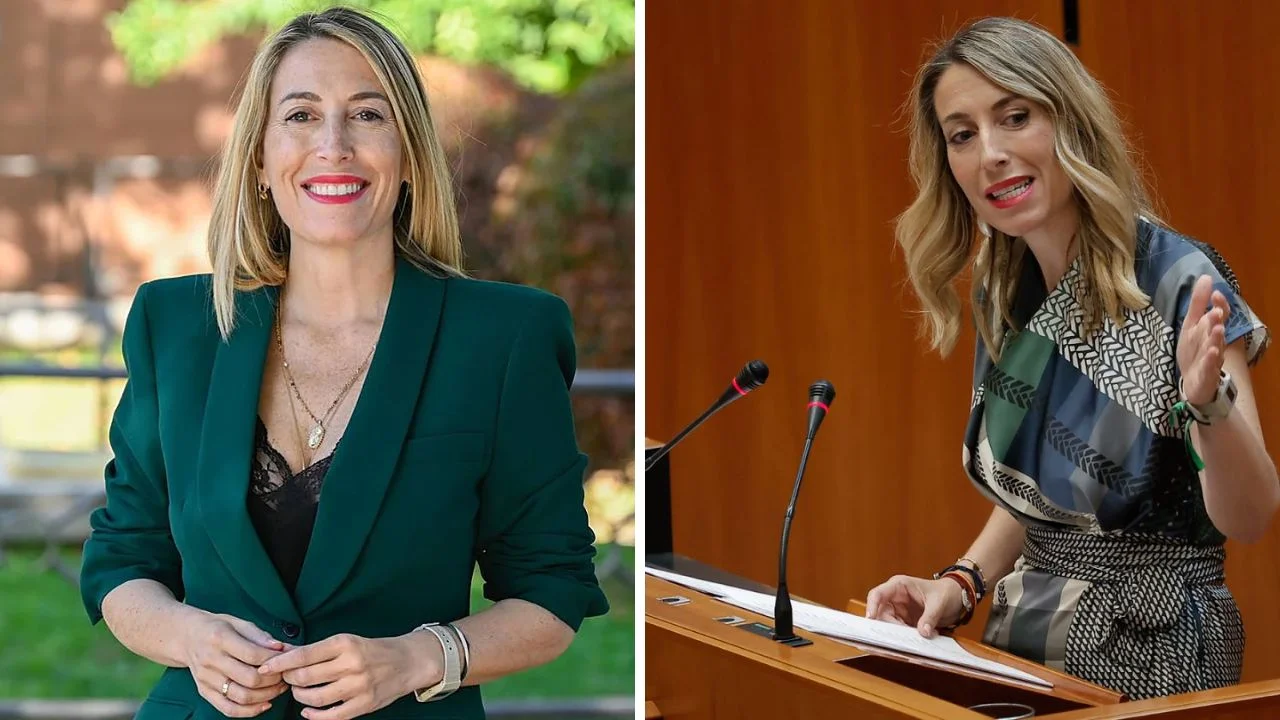 Collage de fotos de María Guardiola 