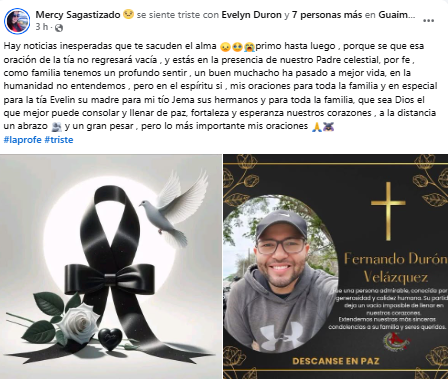 Mensaje por el asesinato del ingeniero en la colonia Kennedy