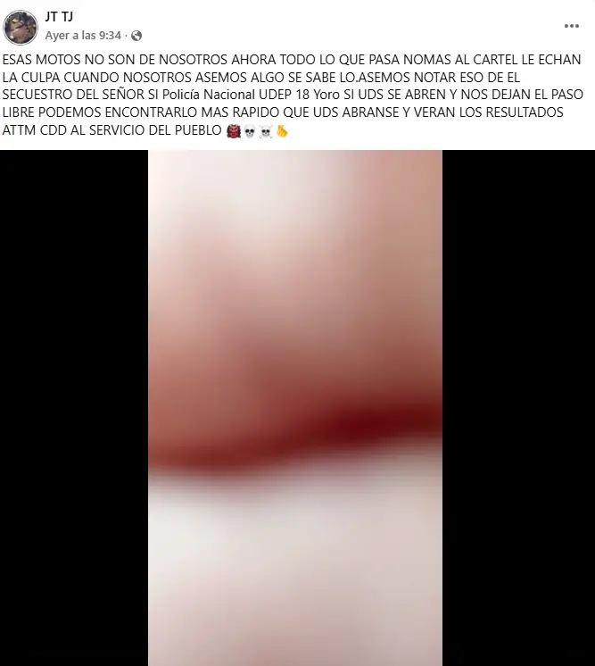 Mensaje del Cartel del Diablo tras crimen del cafetalero, Óscar Núñez