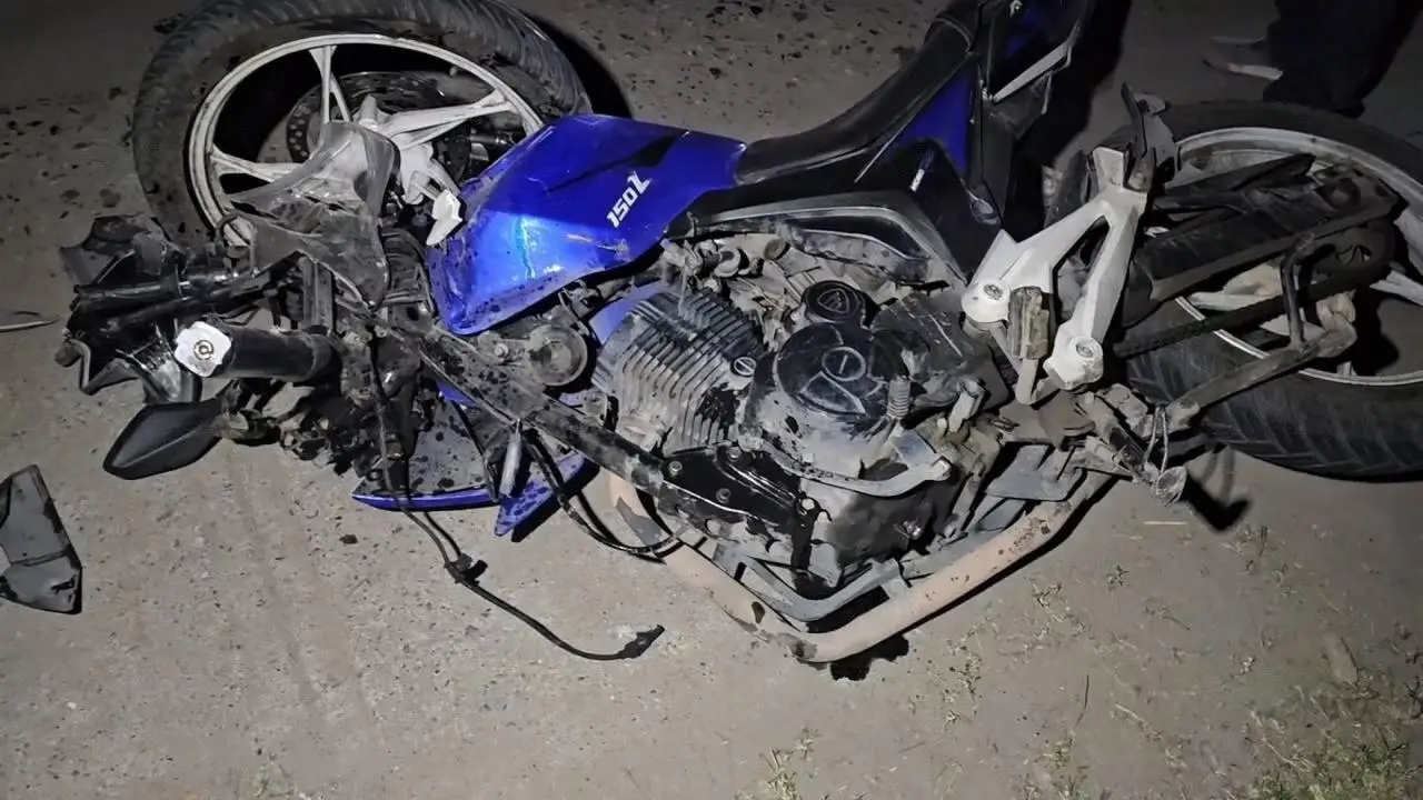 Moto del motociclista herido en Copán 