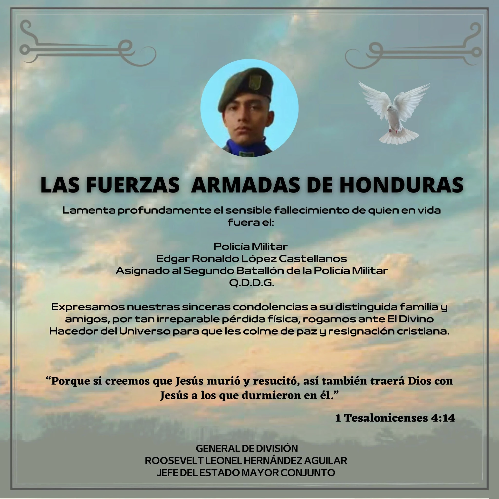 Edgar Ronaldo López Castellanos estaba asignado al Segundo Batallón de la PMOP. 