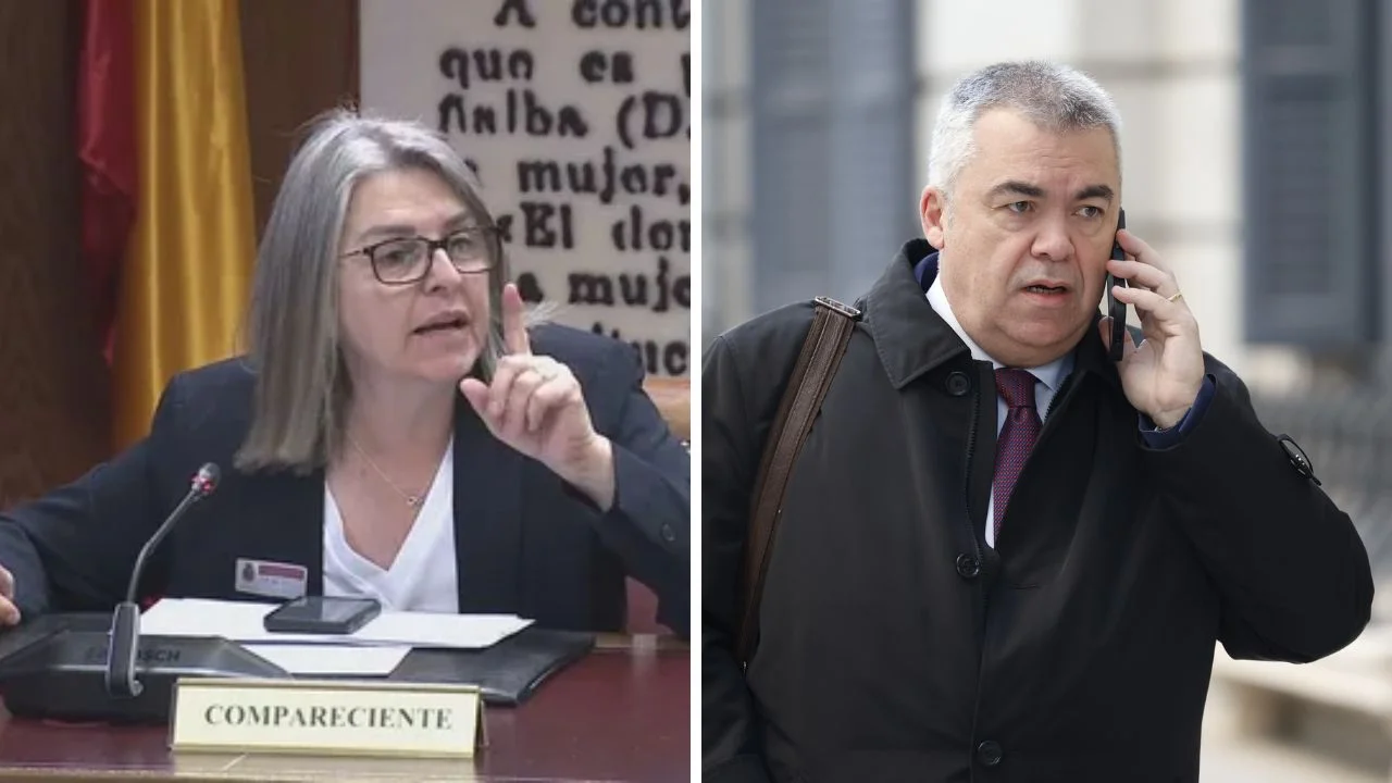 Collage de fotos de Francisca y su esposo Santos Cerdán 