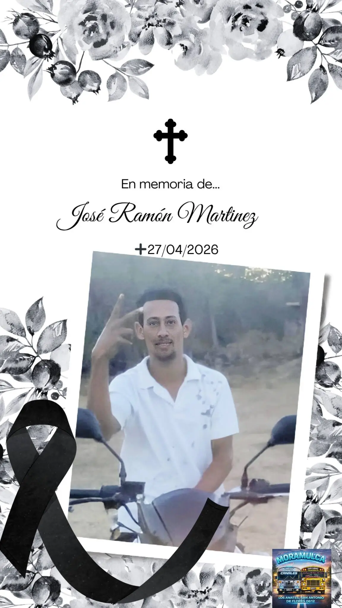 nota de duelo de José Ramón Martínez