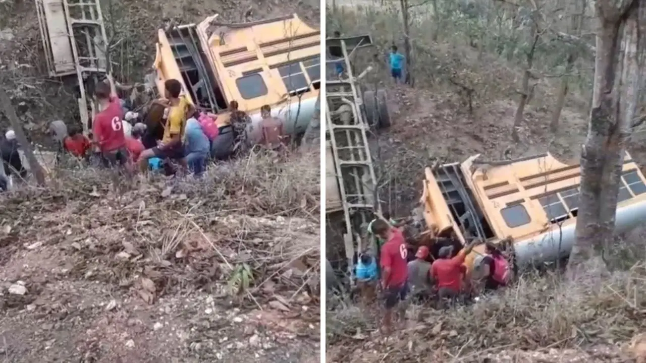 Imagen de Autobús cae a hondonada en Teupasenti, El Paraíso y deja dos heridos
