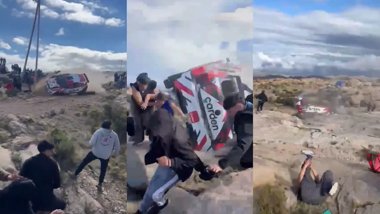 Imagen de VIDEO SENSIBLE: Espectador muere aplastado por carro durante rally